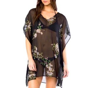 O’NEILL FloralBeach Cover-up🆕🖤🌸NWOT